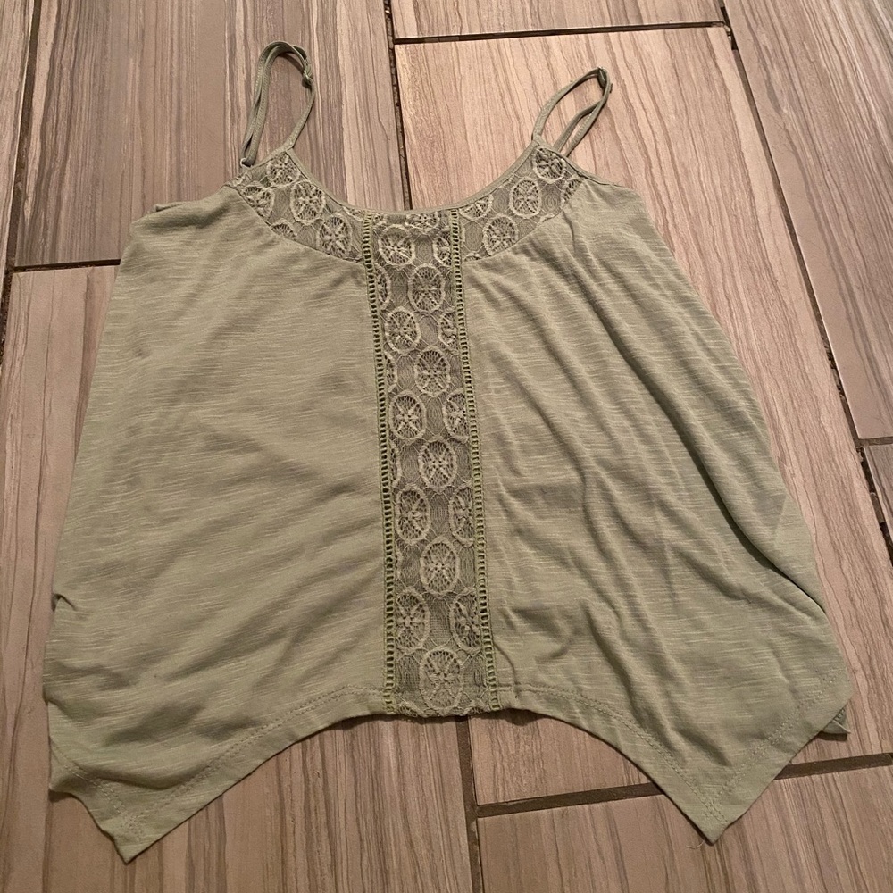 Mi Ami Mint Green Flowy Spaghetti Strap Tank